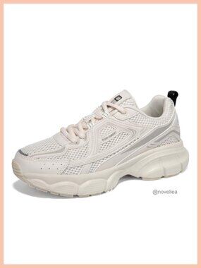 Chunky Fashion Sneakers Platform Heel Lace-Up Gym Workout Tennis Shoes
